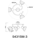 Globo 54315M-3 - Spot svetiljka ZACHERY 3xE14/40W/230V zlatna | Eponuda.com