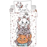 Jerry Fabrics Bela bombažna otroška posteljnina za otroško posteljico 100x135 cm Marie Cat "Friends" – | Shoptok.si