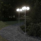  Vanjske podne lampe 2 kom. srebrne 215 cm nehrđajući čelik | shoptok.hr
