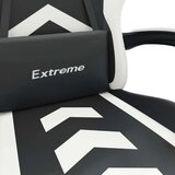  Gaming stol z oporo za noge črno in belo umetno usnje, (21378587) | Shoptok.si