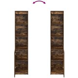 vidaXL Visoka omara dimljen hrast 37,5x35x180 cm inženirski les | Shoptok.si