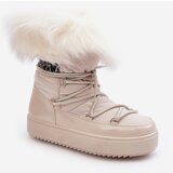Kesi Women's Lace-up Snow Boots Santero Light Beige Cene
