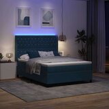  s opruga kutije s LED trakama Plava 140 x 200 cm Baršun | shoptok.hr