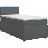  Boxspring krevet s madracem Tamnosiva 90 x 190 cm Tkanina - Tamnosiva 90 x 190 cm Dizajn linija | shoptok.hr