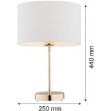  Argon 4301 - Stona lampa KARIN 1xE27/15W/230V bela/mesing | Eponuda.com