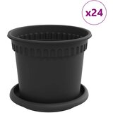 Saksije za biljke 24 pcs Crna Ø 15 x 12 cm Plastika | shoptok.hr