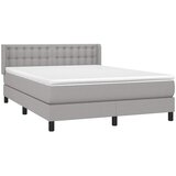  s oprugama i madracem svjetlosivi 140x190 cm od tkanine | shoptok.hr