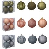 Molarem Home Set od 4 kuglice za božićno drvce – 8 cm, siva | shoptok.hr
