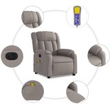  Električni masažni naslonjač od tkanine smeđesivi | shoptok.hr
