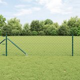 vidaXL verižna ograja z 13 pikami 0.6x25 m galvanizirano jeklo | Shoptok.si