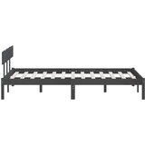  Posteljni okvir siv iz trdne borovine 200x200 cm, (20643118) | Shoptok.si