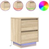 Maison Chic Dvo delni komplet Nočne omarice - Nočne mize z LED svetili Sonoma Oak 38x34x50 cm, (21686778) Cene