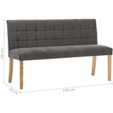 Klupa 140 cm siva baršunasta | Eponuda.com