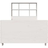 vidaXL Knjižna postelja brez vzmetnice bela 90x200 cm trden les | Shoptok.si