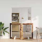  Vrata za pse s postoljem 2 pcs Staro drvo 100 x 100 cm | Eponuda.com