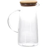 Vrč s pokrovom 1,1L / 16xh21cm / borosilikatno steklo, les, (5000198843)