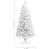  Umjetno osvijetljeno božićno drvce bijelo 150 cm optička vlakna | shoptok.hr