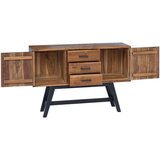 TV stojalo s predalom Naravna 110 x 30 x 75 cm Trden tikov les, (5000112805) | Shoptok.si