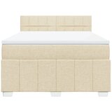  Krevet s oprugama i madracem krem 160x200 cm od tkanine | shoptok.hr