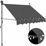 Tenda na ručno uvlačenje s LED svjetlima 100 cm antracit | shoptok.hr