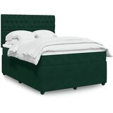  Krevet s oprugama i madracem tamnozeleni 140x190 cm baršunasti | shoptok.hr