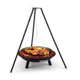 Klarstein ARCO TRINO, OTOČNI ŽAR, POSODA ZA OGLJE, TRINOŽEC, NERJAVEČE JEKLO | Shoptok.si
