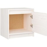 vidaXL noćni ormarić bijeli 40 x 30,5 x 40 cm od masivne borovine | shoptok.hr