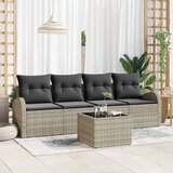  Sjedeća garnitura za vrt Svjetlosiva 55 x 55 x 37 cm poliratan | shoptok.hr