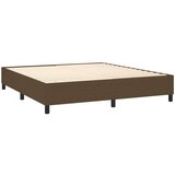  Box spring postelja z vzmetnico temno rjava 180x200 cm blago, (20900280) | Shoptok.si