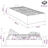  Električni podesivi okvir kreveta Svjetlosiva - Svjetlosiva 80 x 200 cm | shoptok.hr