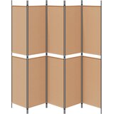  5-podijeljeni pregradni zid Bež 250 x 220 cm Tkanina | shoptok.hr