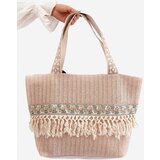 Boto Woven Large Beach Bag With Tassels Nude Missalori | shoptok.hr