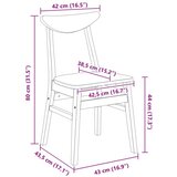  Trpezarijske stolice 2 pcs Bijelo 42 x 47.5 x 81 cm | shoptok.hr