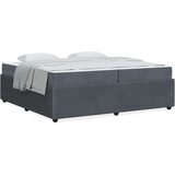 vidaXL Okvir kreveta s madracem Tamno siva 200 x 200 cm Baršun | shoptok.hr