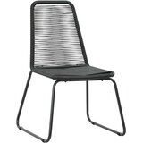 5-dijelni vrtni blagovaonski set od PVC ratana crni Crna Dužina stola 80 cm | Shoptok.si