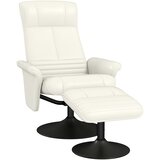 HOMCOM sprostitveni naslonjač z nogostolčkom poliester, jeklo 69D x 71Š x 104V cm Krem bela, (5000242979) Cene