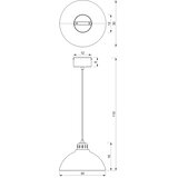  Luster na sajli SVEN 1xE27/15W/230V, crvene boje | Eponuda.com