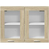 Viseći stakleni ormarić "Lyon" hrast Sonoma 80x31x60 cm Konstruirano drvo | Eponuda.com