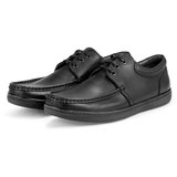 Ducavelli Jazzy Genuine Leather Men's Casual Shoes Black Cene