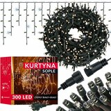  LED svjetlosna zavjesa toplo bijela + hladno bijeli bljesak 300 LED lampica | shoptok.hr