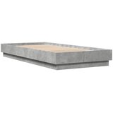  Okvir kreveta boja betona 90x200 cm od konstruiranog drva | shoptok.hr