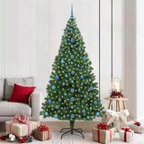 vidaXL Umjetno božićno drvce Zelena 210 cm PVC i Čelik i Plastika | shoptok.hr