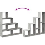 Pregrada regal za knjige 4 razine sivi 143 5x29x143 5 cm drvo | shoptok.hr
