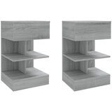 vidaXL Nočna omarica 2 kosa siva sonoma 40x35x65 cm konstruiran les, (21073689) | Shoptok.si