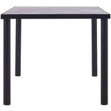 In blagovaonski stol crni i siva boja betona 180 x 90 x 75 cm mdf | shoptok.hr