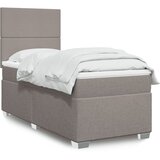  Krevet s oprugama i madracem smeđesivi 90x190 cm od tkanine | shoptok.hr