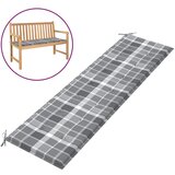 vidaXL jastuk za vrtnu klupu sivi karirani 180 x 50 x 3 cm od tkanine Cijene
