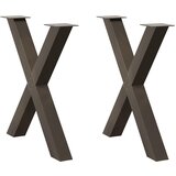 vidaXL Noge jedilne mize v obliki črke X 2 kosa 70x(72-73) cm jeklo Cene