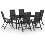 vidaXL 7-dijelni vrtni blagovaonski set aluminijski antracit | shoptok.hr