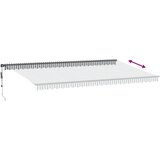 Tenda na automatsko uvlačenje antracit i bijela 600 x 350 cm | shoptok.hr
